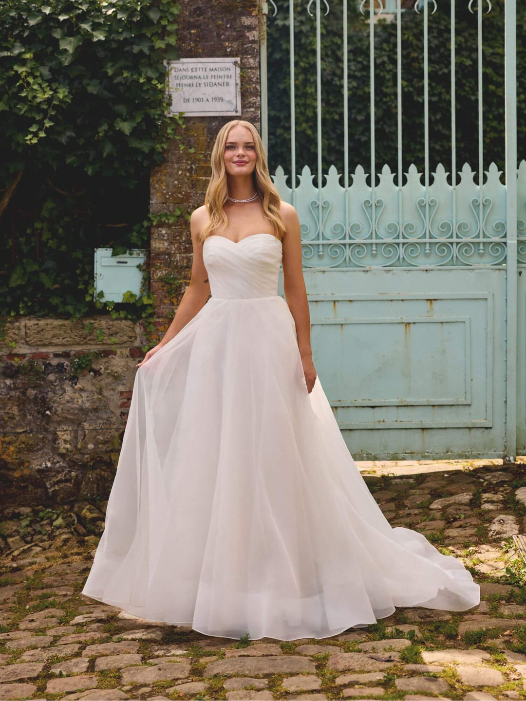 Sweetheart Gown 20056 – A-line brudekjole i organza, sweetheart-udskæring