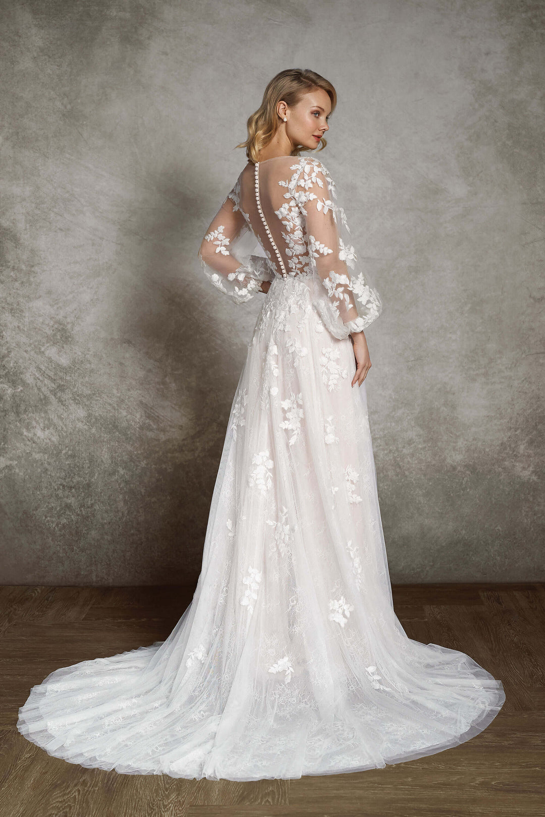 pleated organza wedding dress Wedding dress 55059 Strapless A-line in organza with pleated bodice One & Only